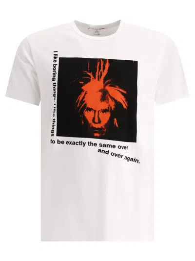Comme Des Garçons "andy Warhol" T-shirt In White