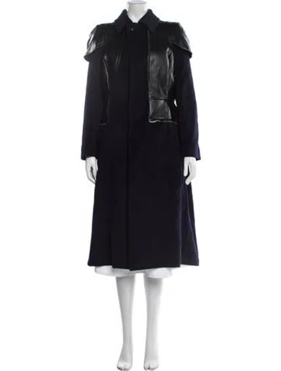 Pre-owned Comme Des Garçons Angora Trench Coat In Black