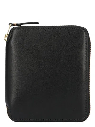 Comme Des Garçons Wallet Portafoglio In Pelle Con Zip In Black