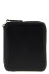Comme Des Garçons Zip-around Polka-dot Wallet In Black