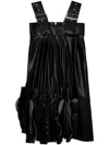 Comme Des Garçons Artificial Leather Midi Dress In Black