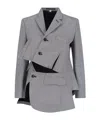 Comme Des Garçons Asymmetric Blazer With Notched Lapel Design In Black