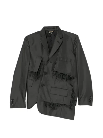 Comme Des Garçons Asymmetric Blazer In Black