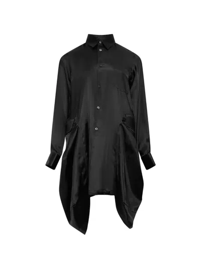 Comme Des Garçons Asymmetric Blouse In Black
