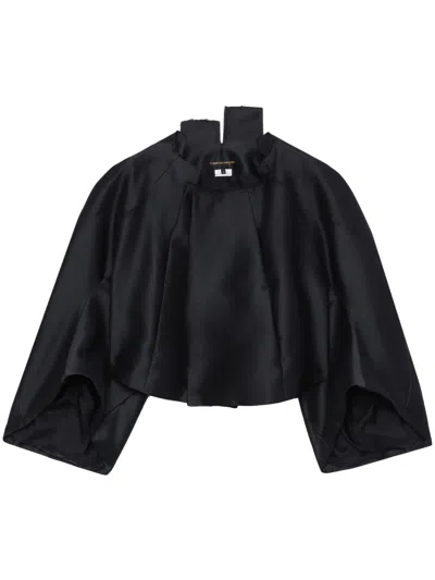 Comme Des Garçons Asymmetric Crop Top In Black