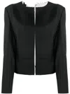 Comme Des Garçons Asymmetric-design Open-front Jacket In Black