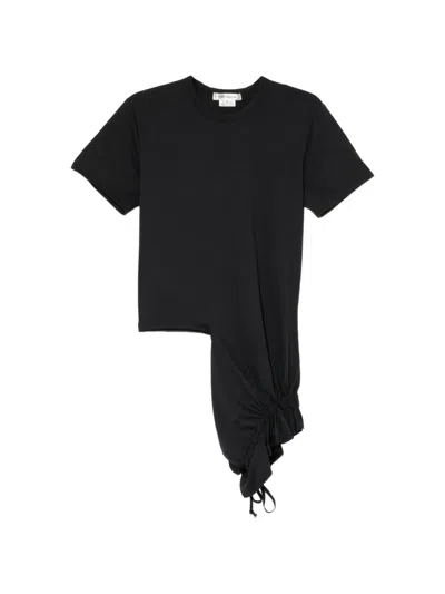 Comme Des Garçons Asymmetric Drawstring T-shirt In Black