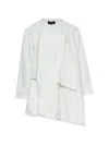 Comme Des Garçons Polyester Heavy Kersey X Wool Jacket In White