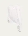 Comme Des Garçons Asymmetric Gathered Blouse In Multi