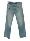 Comme Des Garçons Asymmetric-hem Jeans In Blue
