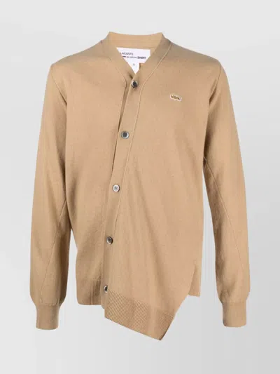 Comme Des Garçons Asymmetric Hem Knitwear Ribbed Cuffs In Neutral