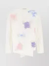 Comme Des Garçons Asymmetric Hemline Polyester Sweater In Neutrals