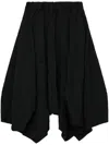 Comme Des Garçons Asymmetric High-rise Midi Skirt In Black