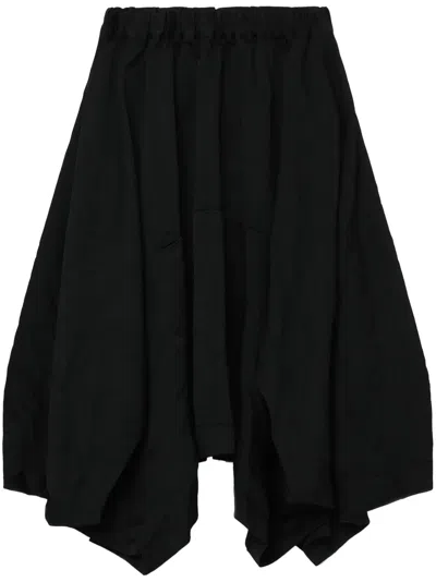 Comme Des Garçons Asymmetric High-rise Midi Skirt In Black