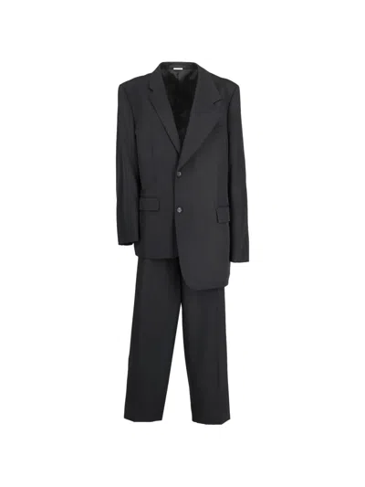 Pre-owned Comme Des Garçons Asymmetric-jacket Suit In Black