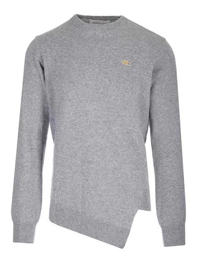 COMME DES GARÇONS ASYMMETRIC LACOSTE SWEATER