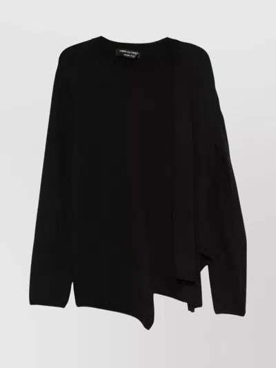 COMME DES GARÇONS ASYMMETRIC LONG SLEEVE KNIT TOP