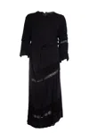 Comme Des Garçons Asymmetric Maxi Dress In Black