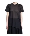 Comme Des Garçons Asymmetric Mesh T-shirt