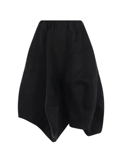 Comme Des Garçons Asymmetric Midi Skirt In Black