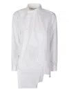 Comme Des Garçons Avant-garde Asymmetrical Shirt With Cutout In White