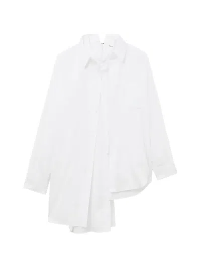 Comme Des Garçons Asymmetric Shirt In White