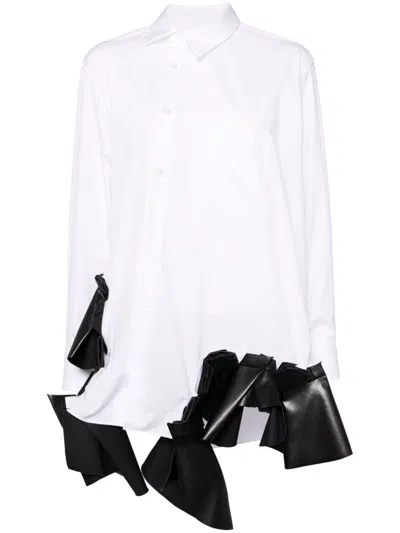 Comme Des Garçons Asymmetric Shirt In White