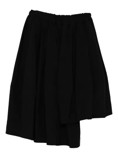 Comme Des Garçons Asymmetric Skorts In Black