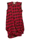 Comme Des Garçons Asymmetric Sleeveless Dress In Red