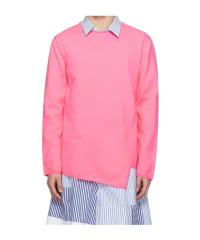 Comme Des Garçons Asymmetric Sweatshirt In Pink