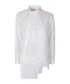 Comme Des Garçons Avant-garde Asymmetrical Shirt With Cutout In White