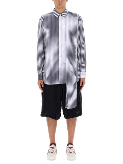 Comme Des Garçons Asymmetrical Striped Shirt