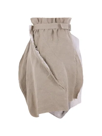 Comme Des Garçons Asymmetric-hem Skirt In Neutral