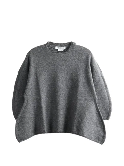 Comme Des Garçons Asymmetric-hem Sweater In Gray