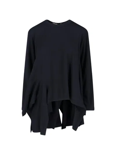 Comme Des Garçons Asymmtrical Blouse In Black