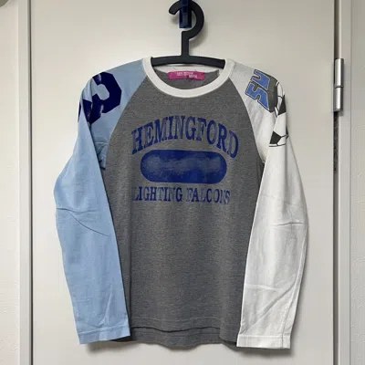 Pre-owned Comme Des Garçons Aw04 ‘hemingford' Varsity Rebuild Long Sleeve Shirt In Multi