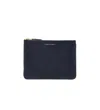 Comme Des Garçons Classic Wallet With Zip In Blue