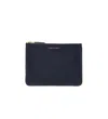 Comme Des Garçons Black Leather Envelope In Blue