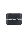 Comme Des Garçons Huge Logo Pouch In Black