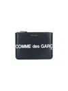 Comme Des Garçons Huge Logo Pouch In Black