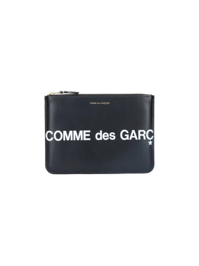 Comme Des Garçons Huge Logo Pouch In Black