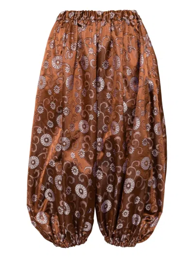 Comme Des Garçons Balloon Trousers In Brown