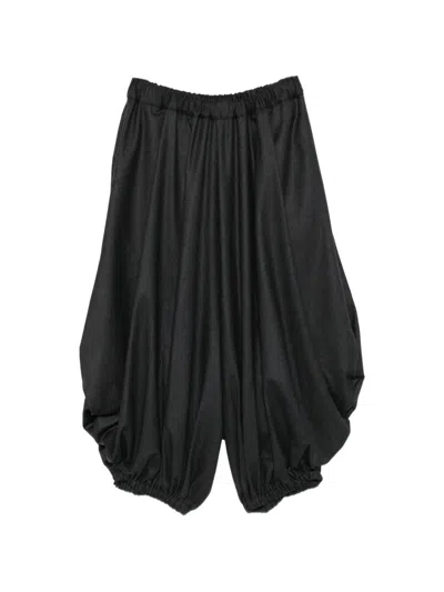 Comme Des Garçons Balloon-leg Elasticated-waistband Trousers In Black