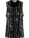Comme Des Garçons Graphic-printed Vest In Black Silver