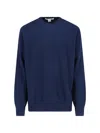 Comme Des Garçons Blue Crewneck Sweater In Blue