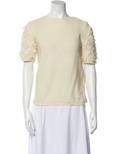 Pre-owned Comme Des Garçons Bateau Neckline Sweater In Neutral