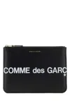 Comme Des Garçons Huge Logo Zipped Coin Wallet Accessories In Black
