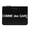 Comme Des Garçons Huge Logo Wallets And Card Holders Black In Black