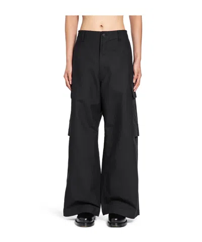 Comme Des Garçons Belt Loop Casual Pants In Black
