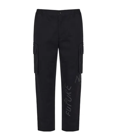 Comme Des Garçons Belt Loop Casual Pants In Black